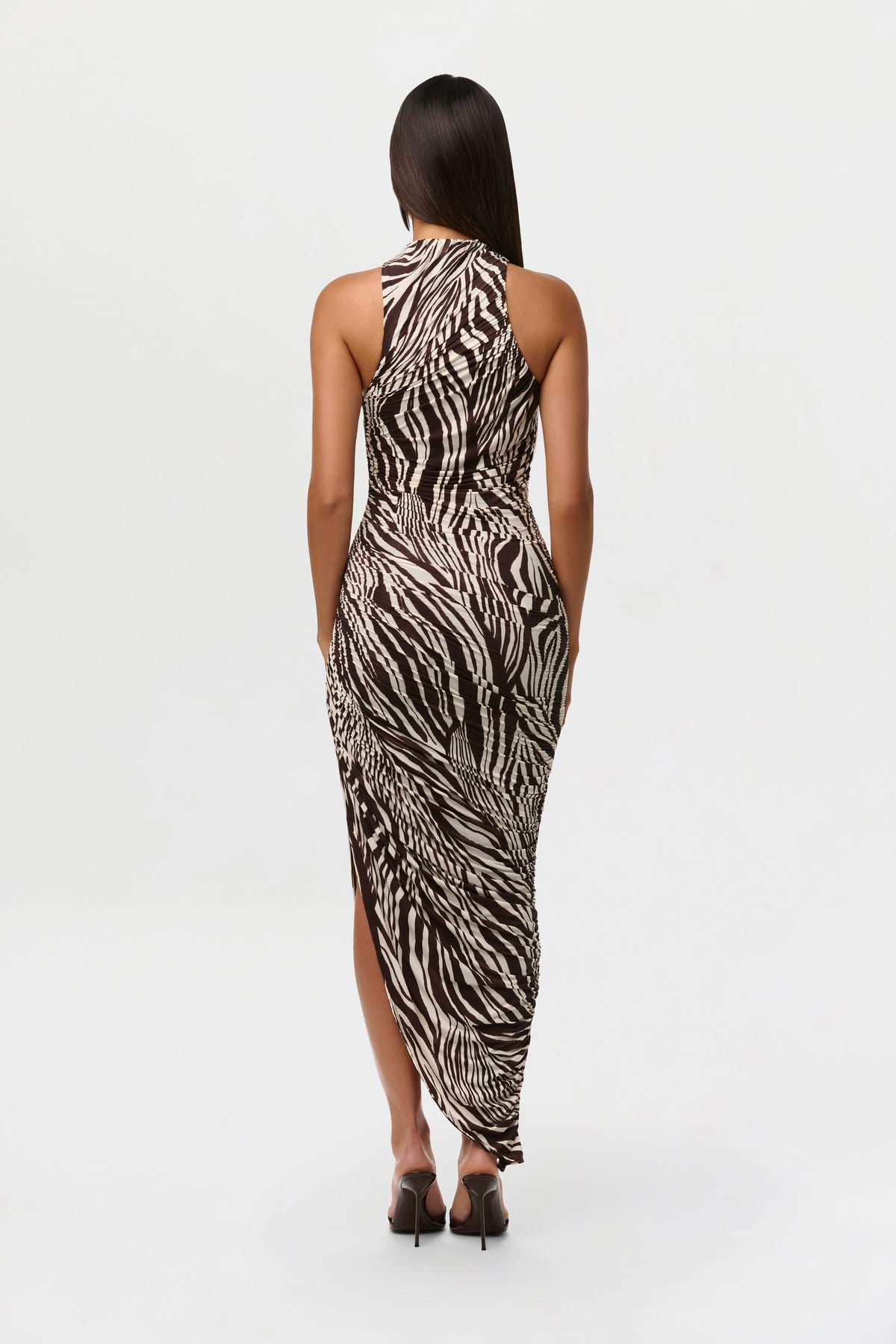 Wild Riviera Naked Print Sleeveless Midi Dress