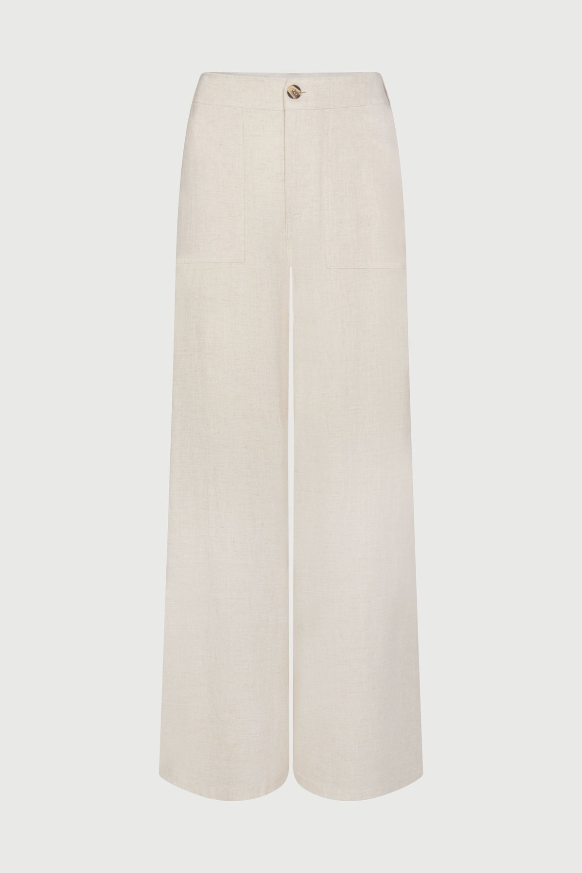 CREAM Linen Wide Leg Pants