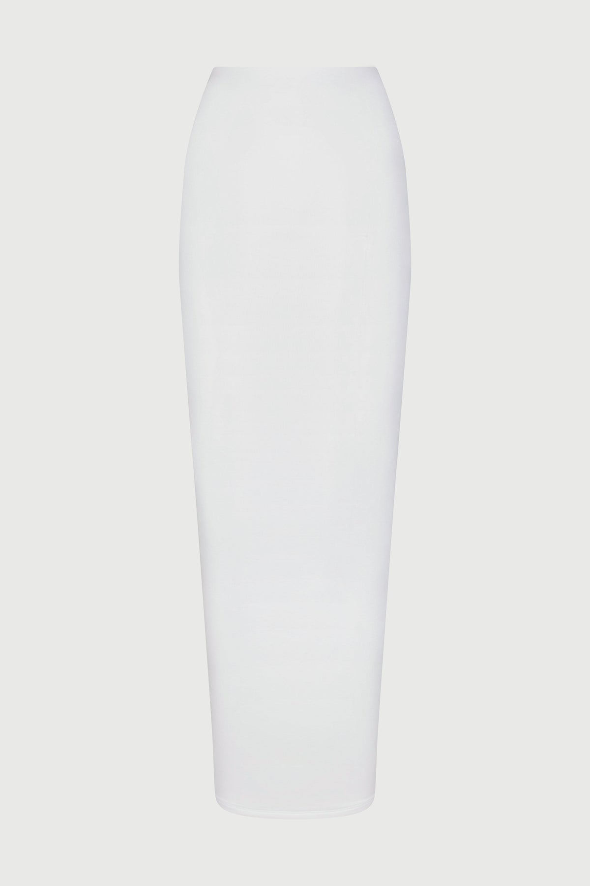 WHITE Smooth High Waist Maxi Skirt