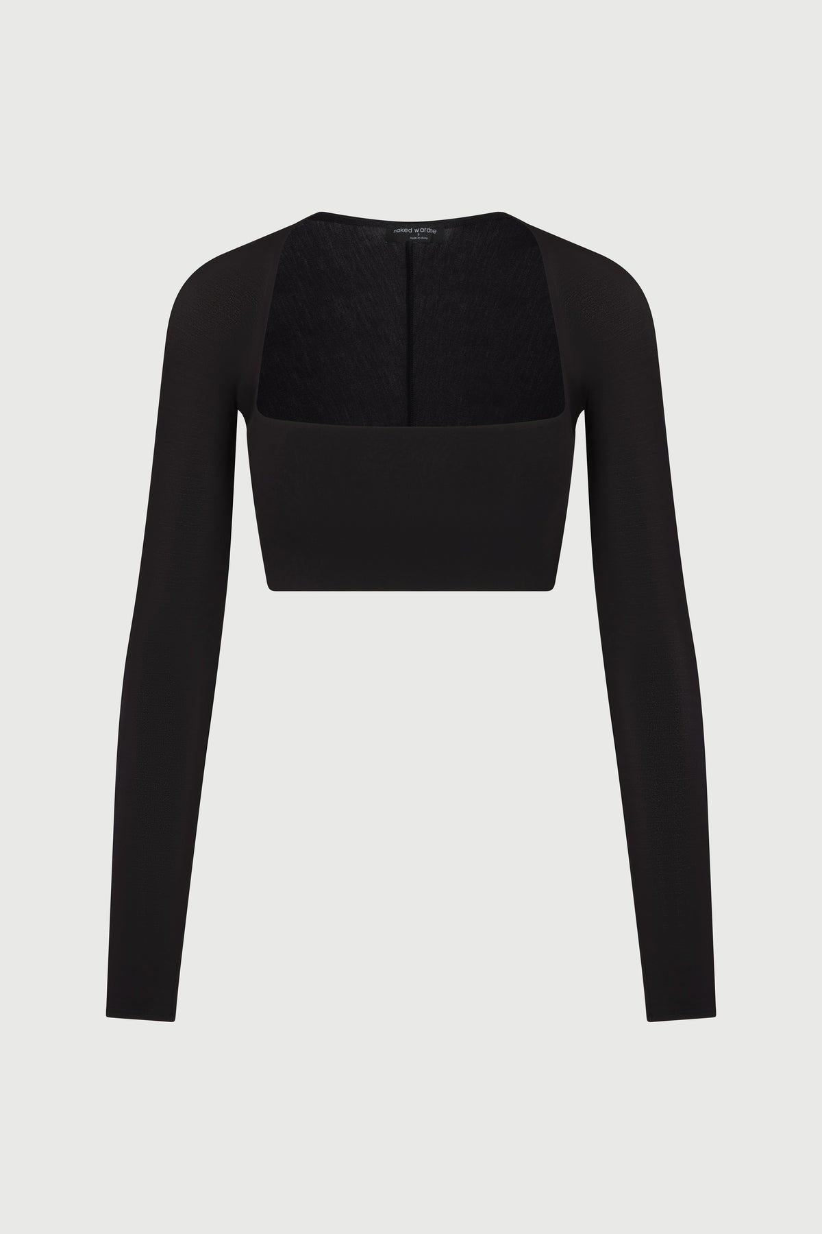 BLACK Modal Square Neck Crop Top