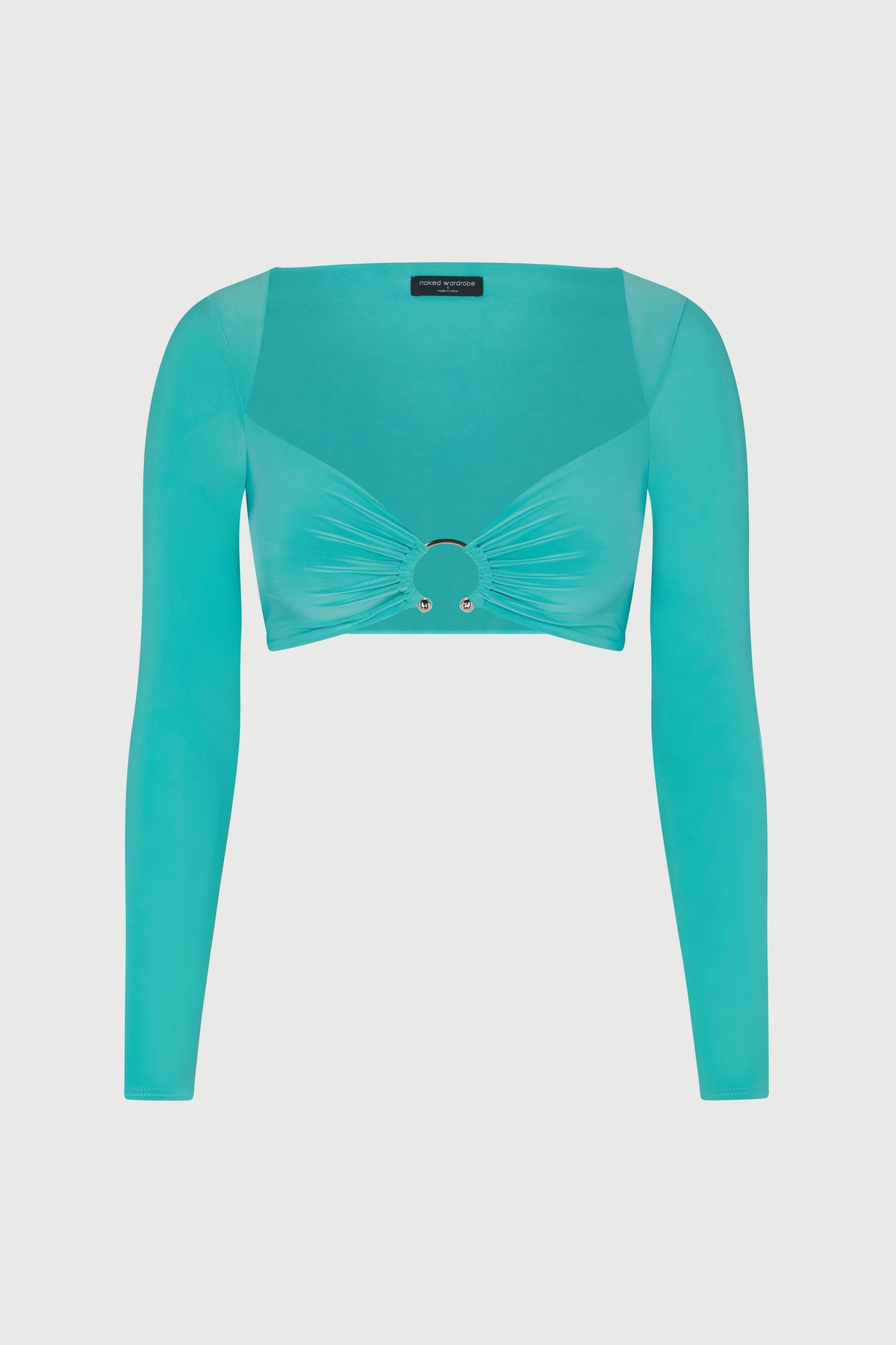 TURQUOISE Hourglass O-Ring Crop Top