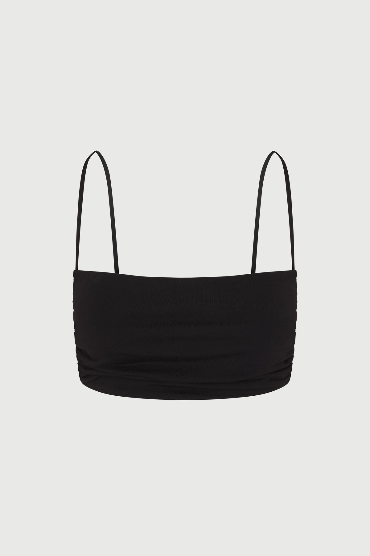 BLACK Modal Thin Strap Bandeau Top
