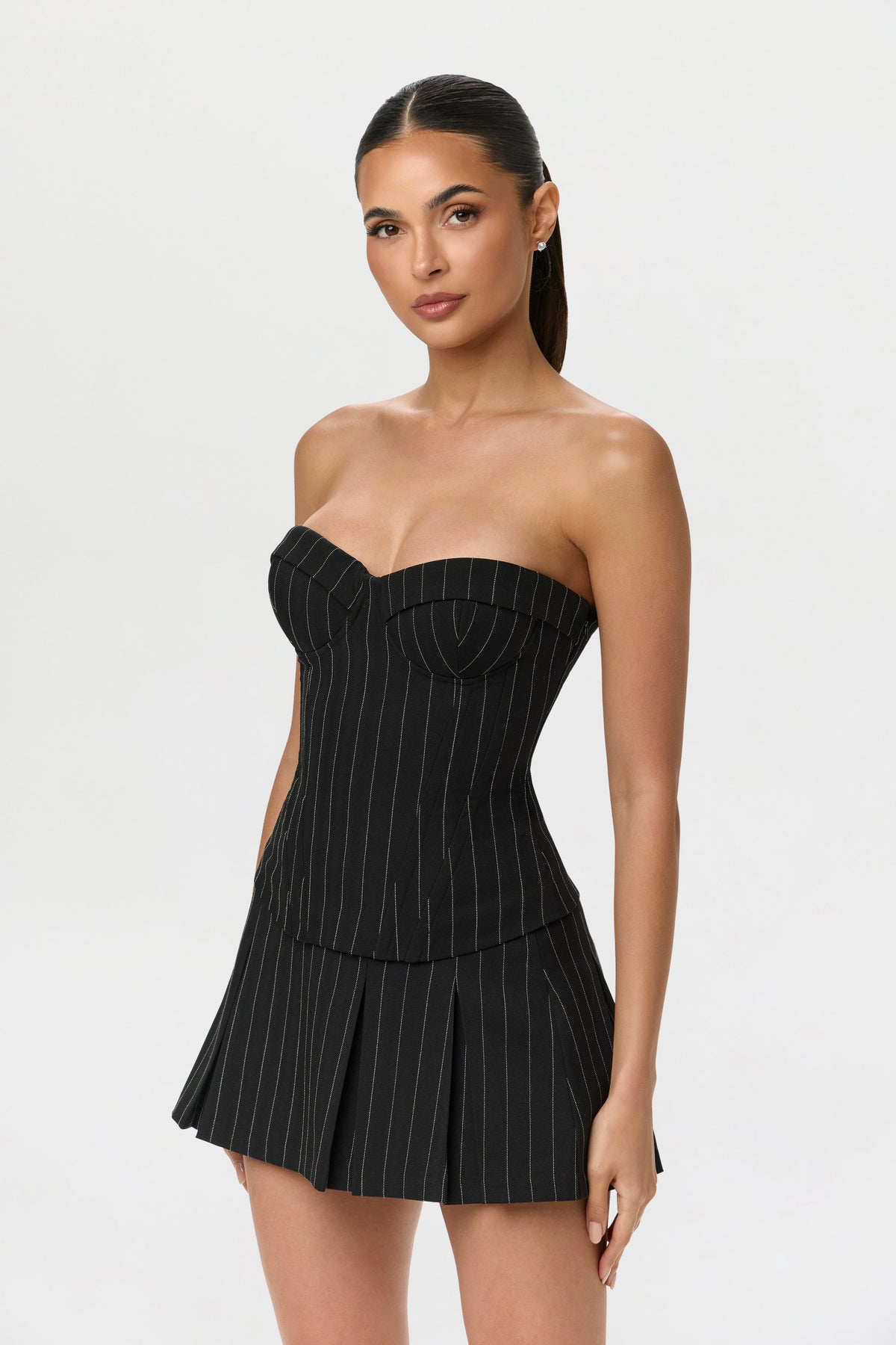 Suiting Pinstripe Bustier Top