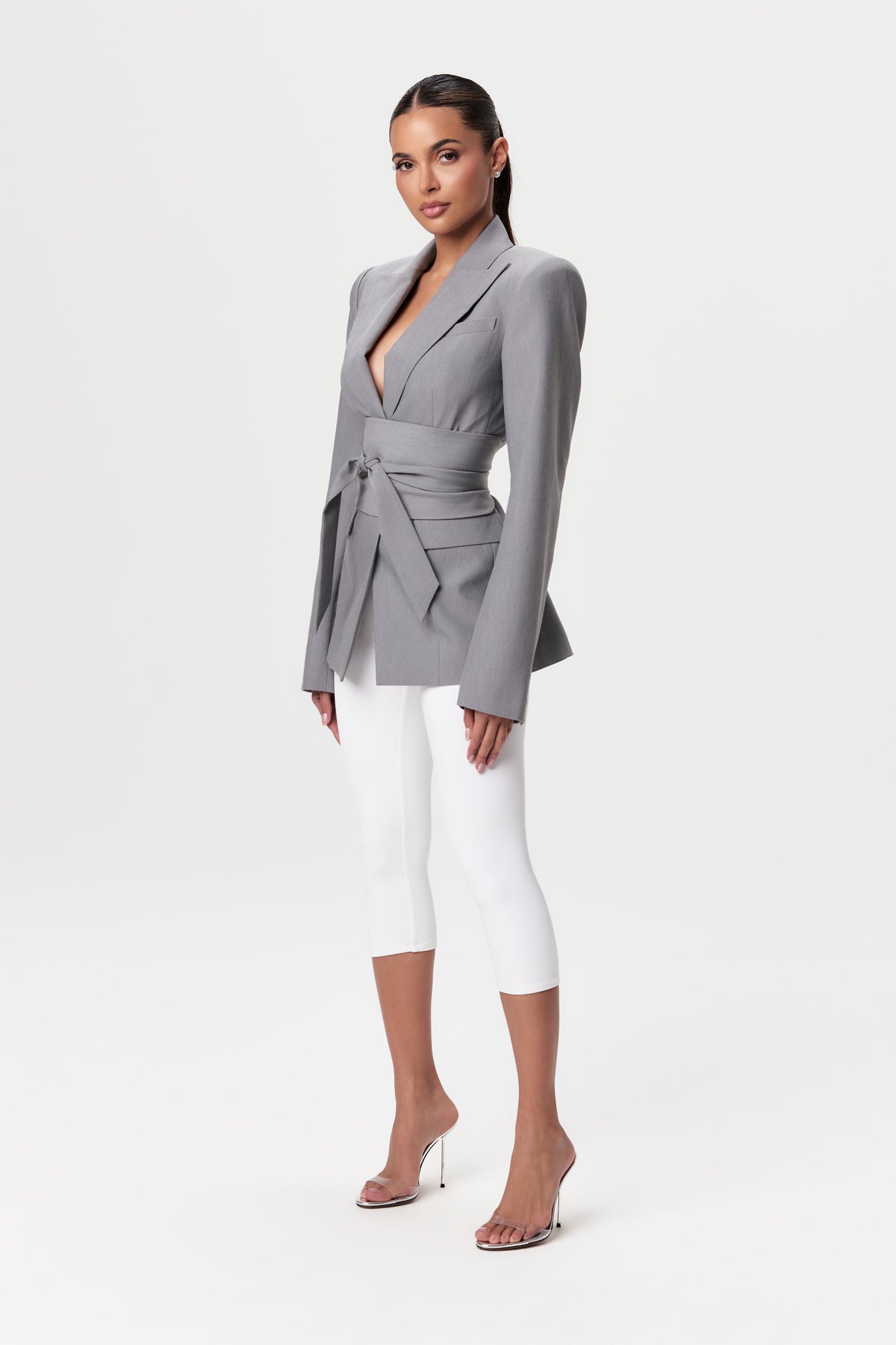 White Smooth Sculpt Cropped Legging