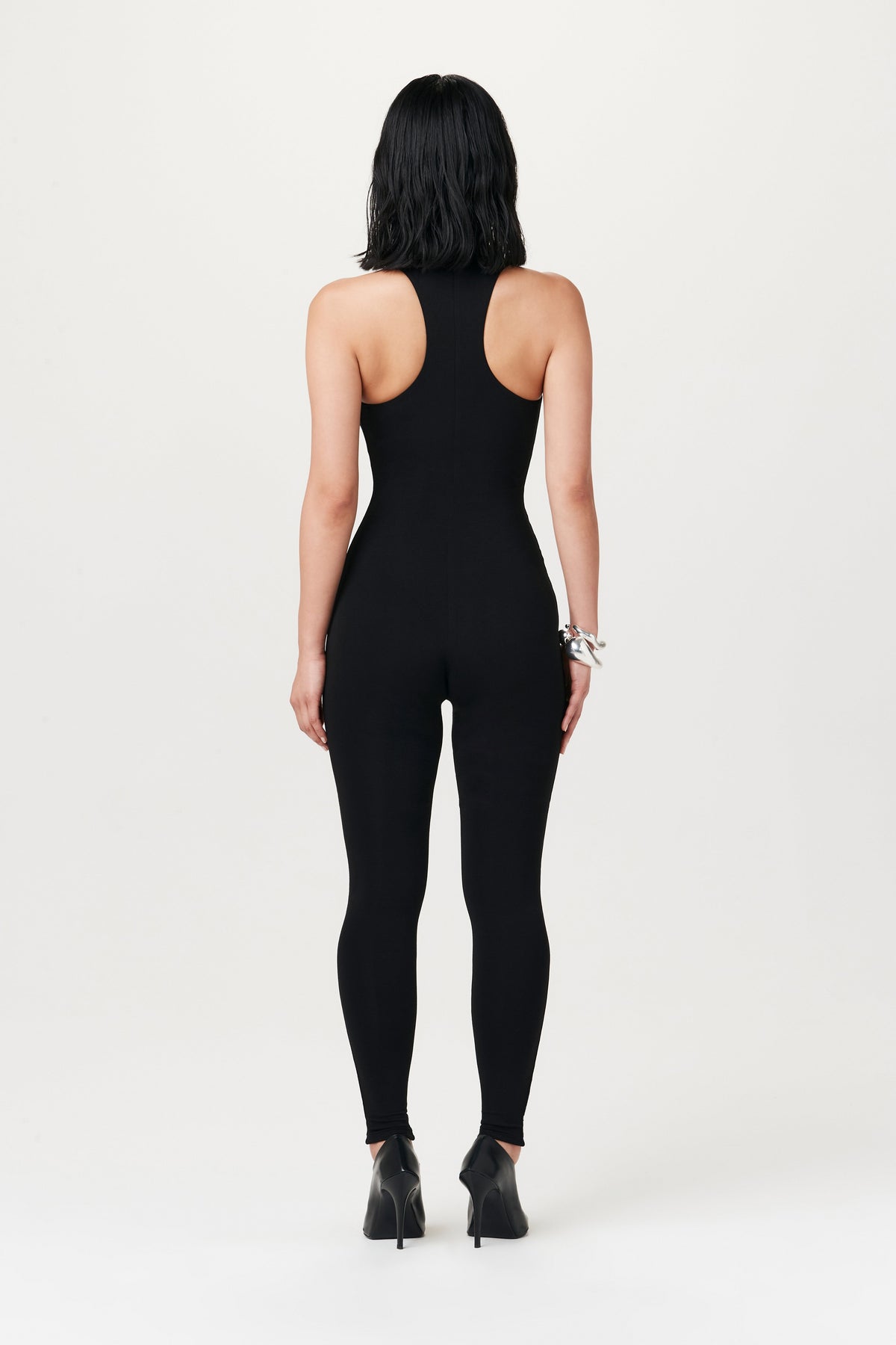 BLACK Smooth Racerback Jumpsuit