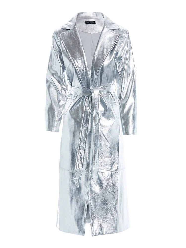 Silver The Vinyl Vibe Coat