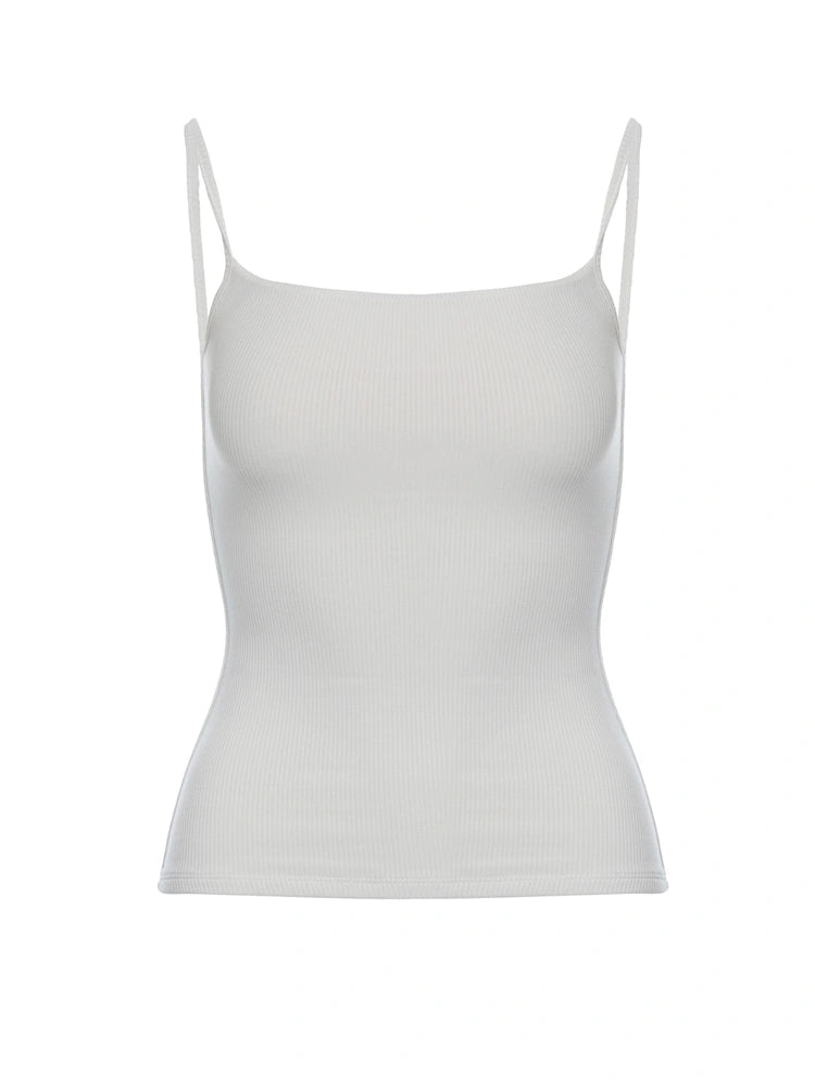 CREAM Micro Rib Tank Top