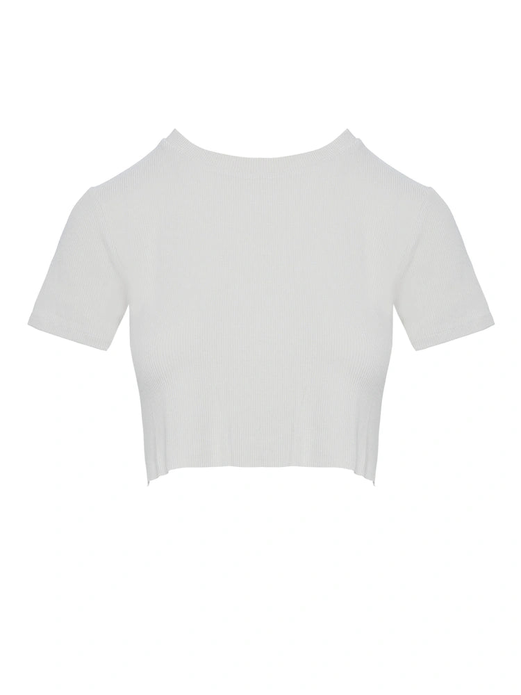 CREAM Micro Cropped T-Shirt