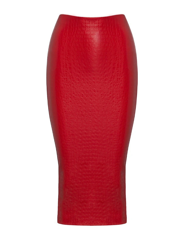 RED The Crocodile Midi Skirt