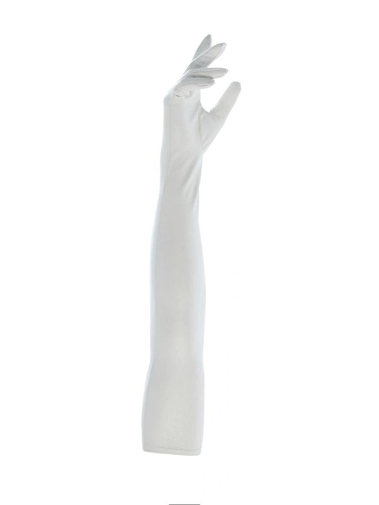 WHITE Arm Candy Leather Gloves