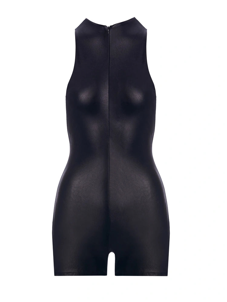 BLACK Better In Leather Romper