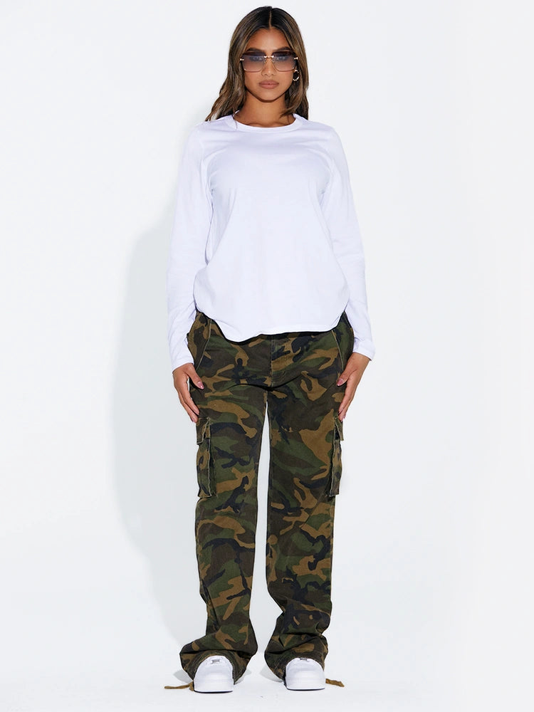 WHITE Boyfriend Crewneck T-Shirt