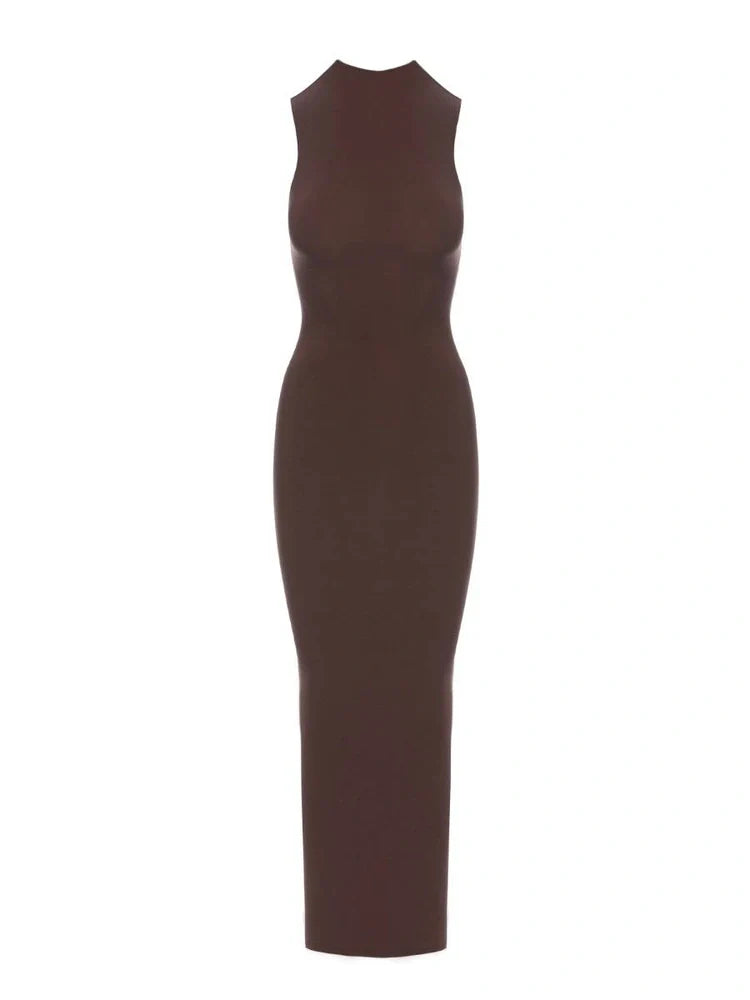 CHOCOLATE Modal Sleeveless Maxi Dress