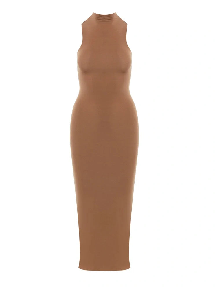 BROWN SUGAR Modal Sleeveless Maxi Dress