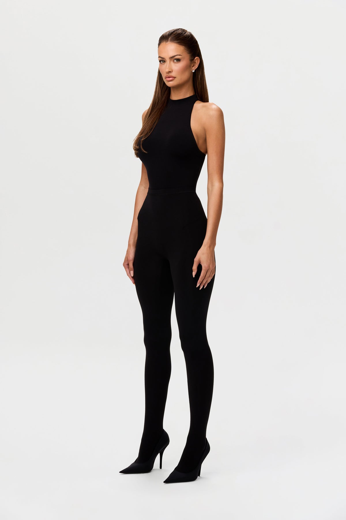 Black Naked Closed Toe Legging