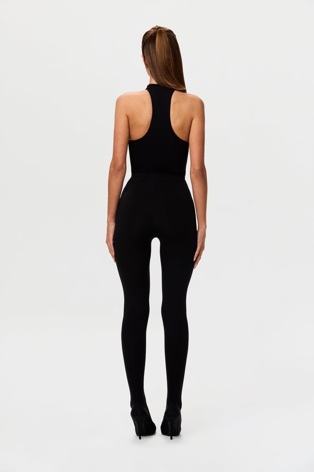 Black Naked Closed Toe Legging