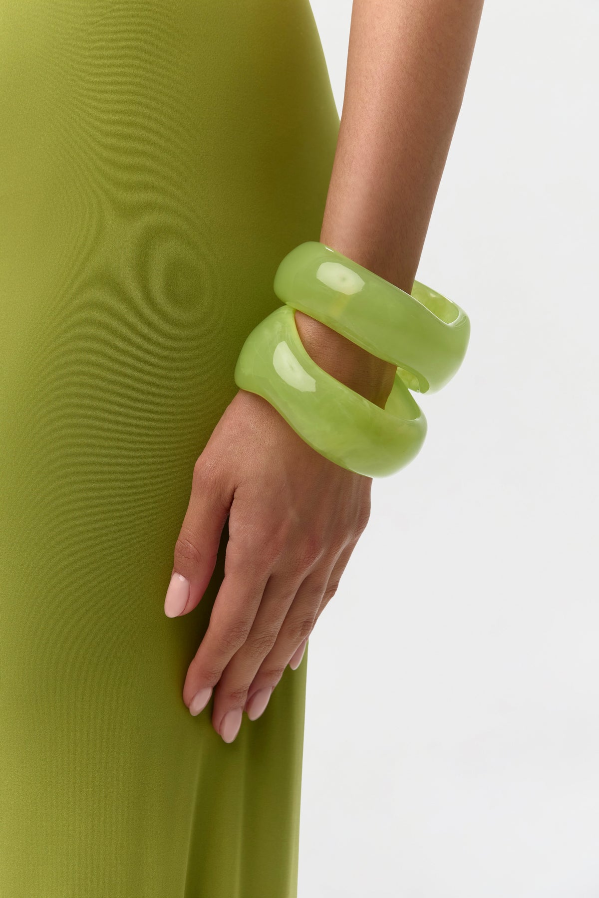 Chartreuse Resin Stone Bracelet
