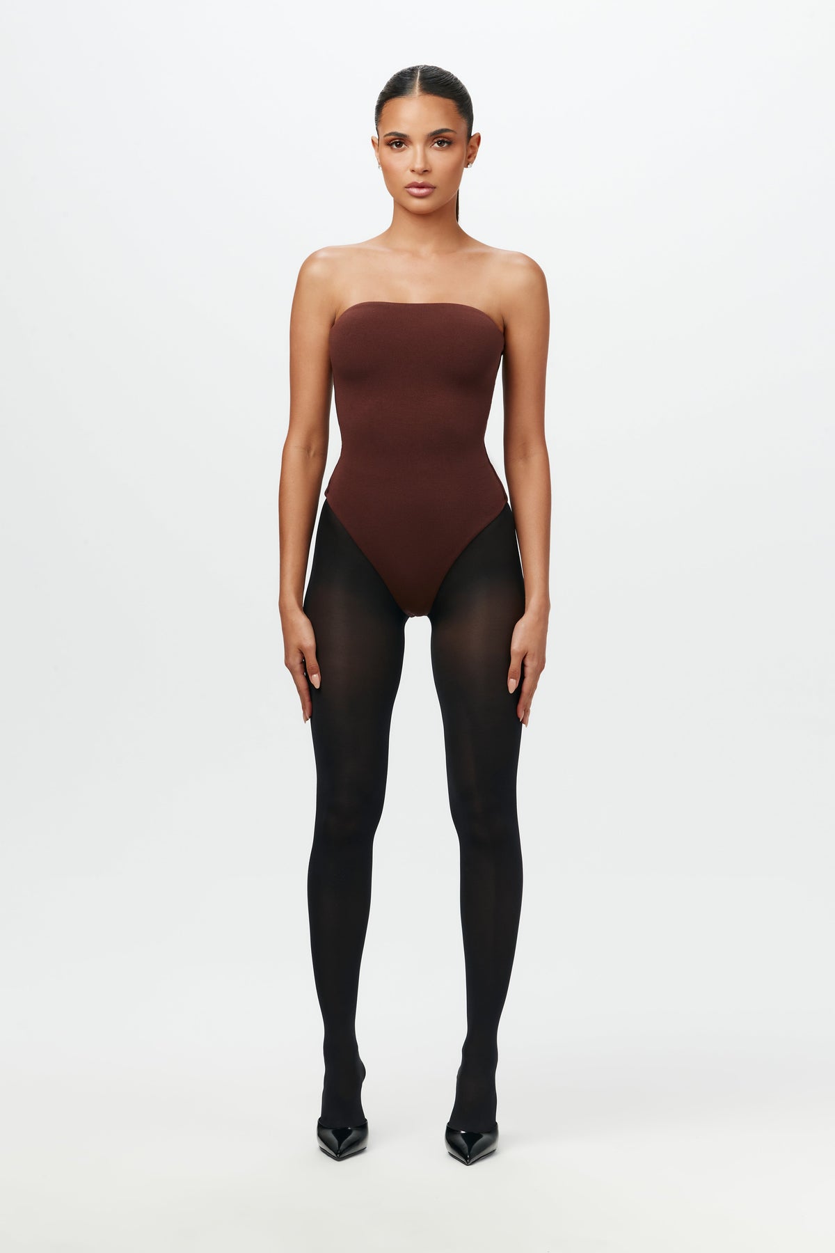 CHOCOLATE NW Sculpt Tube Bodysuit