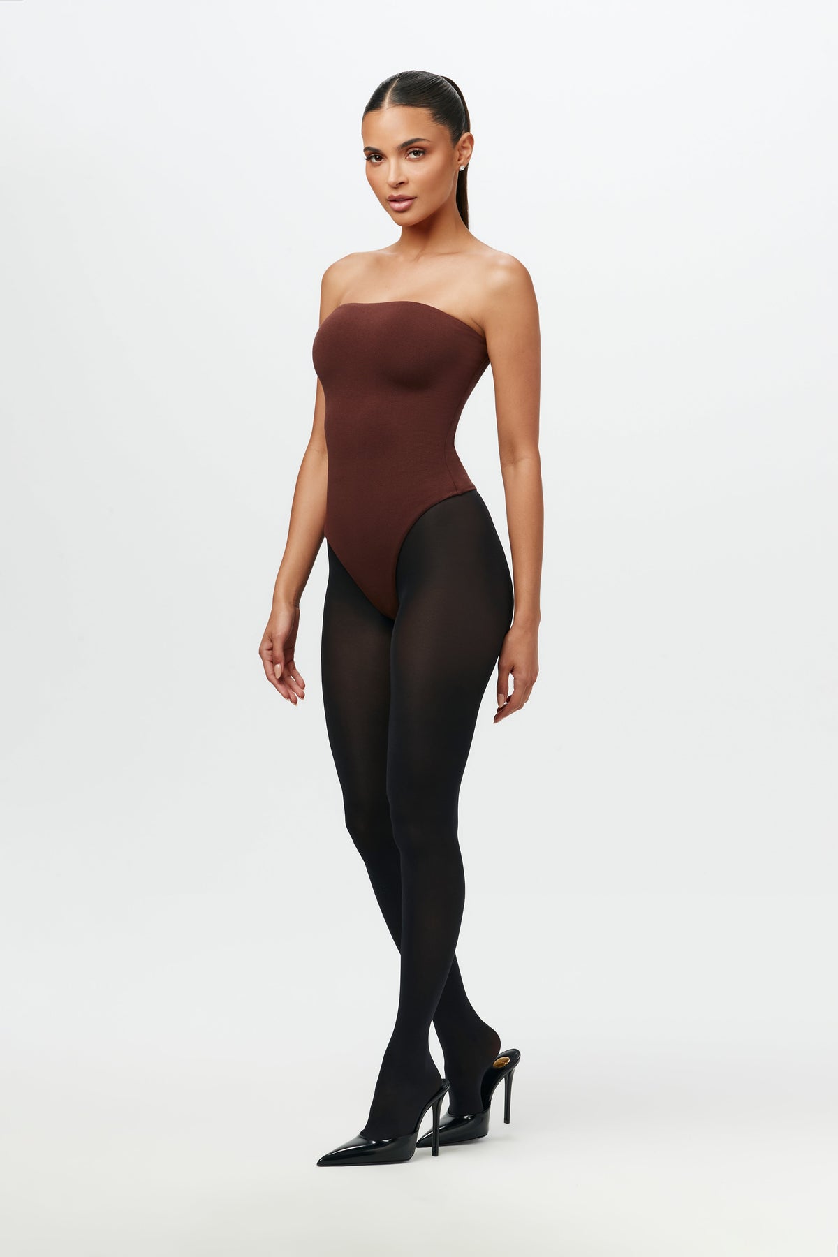 CHOCOLATE NW Sculpt Tube Bodysuit