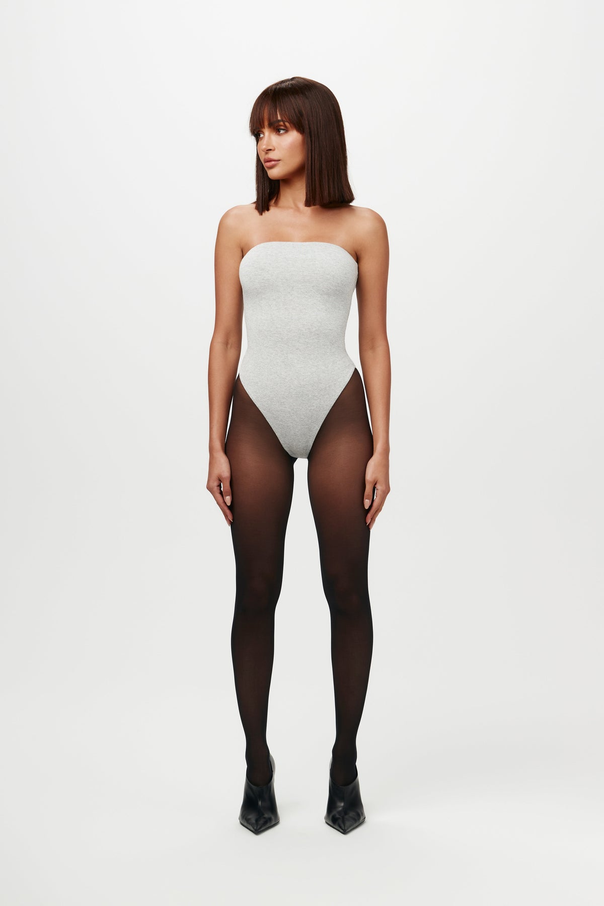 HEATHER GREY NW Sculpt Tube Bodysuit