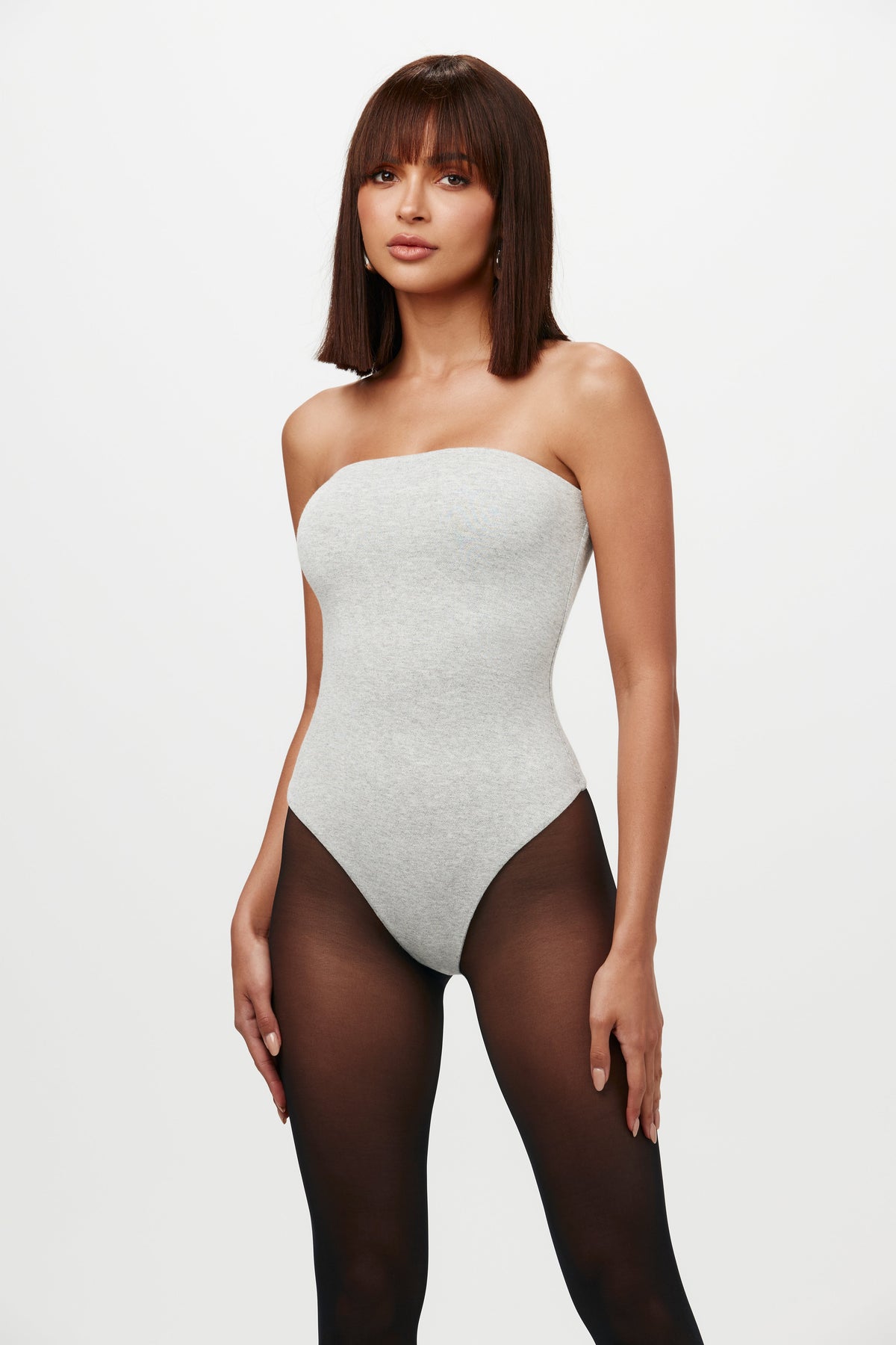 HEATHER GREY NW Sculpt Tube Bodysuit