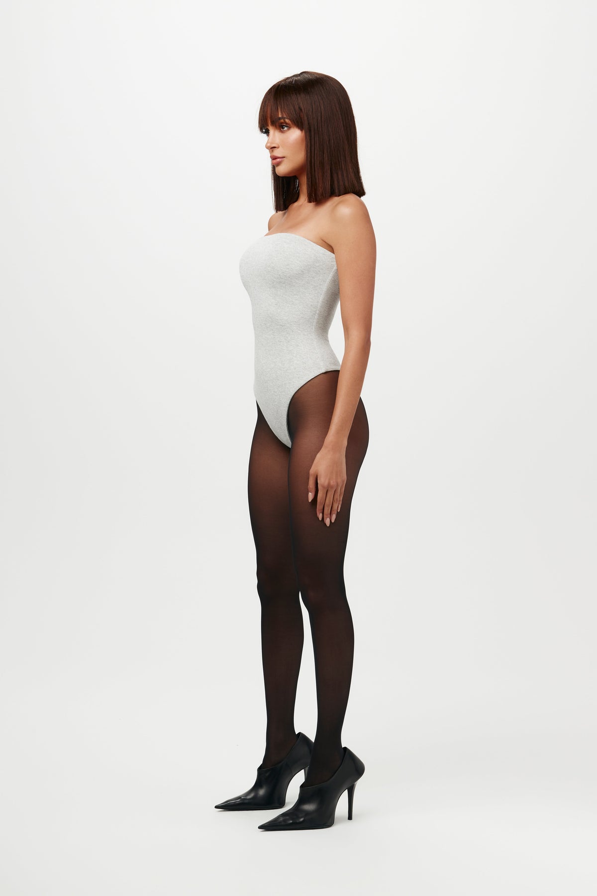 HEATHER GREY NW Sculpt Tube Bodysuit