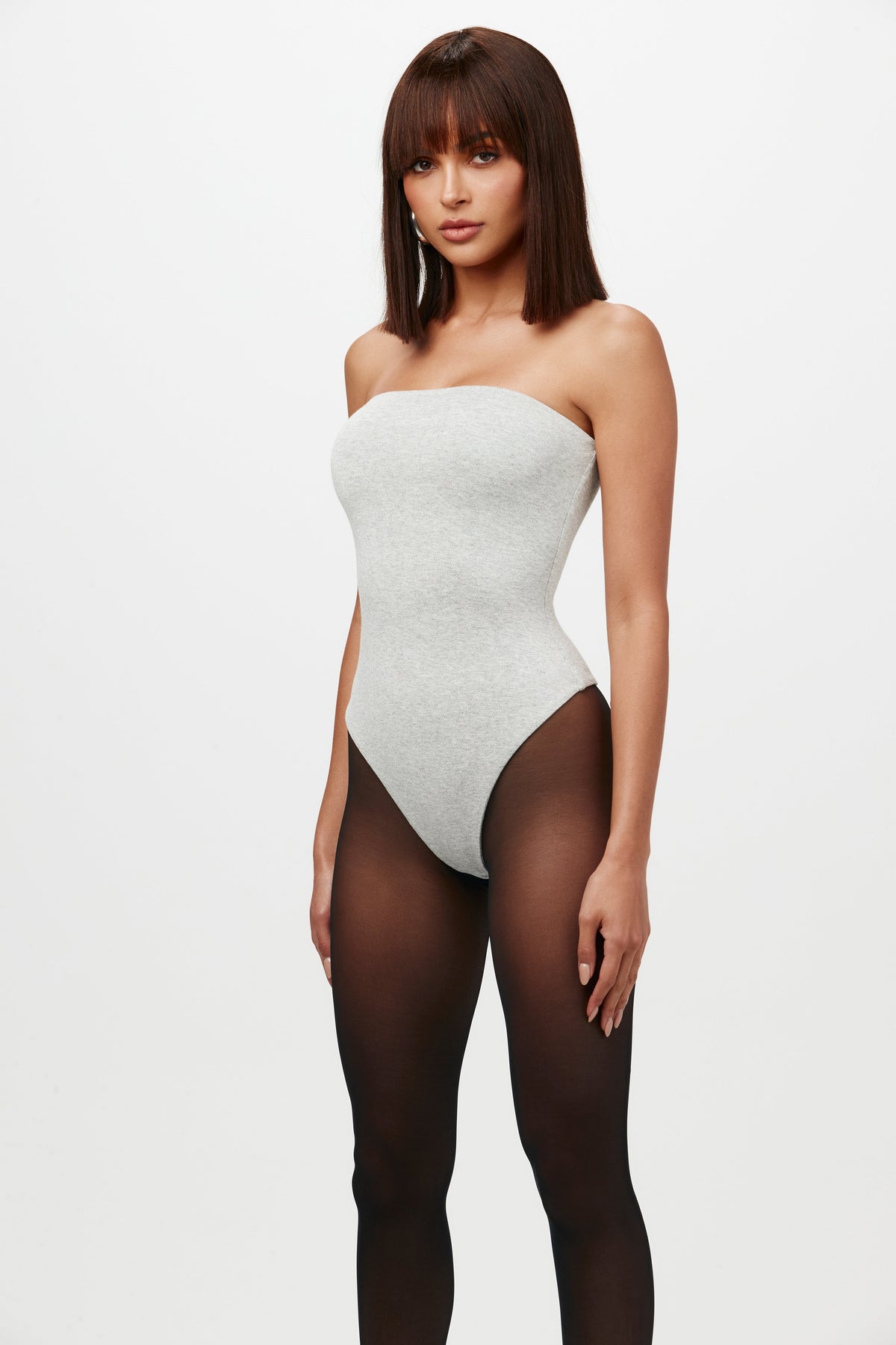 HEATHER GREY NW Sculpt Tube Bodysuit