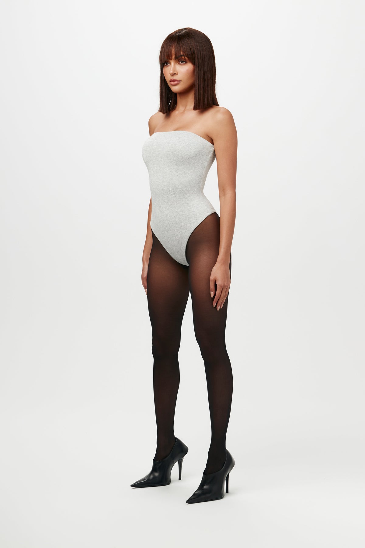 HEATHER GREY NW Sculpt Tube Bodysuit