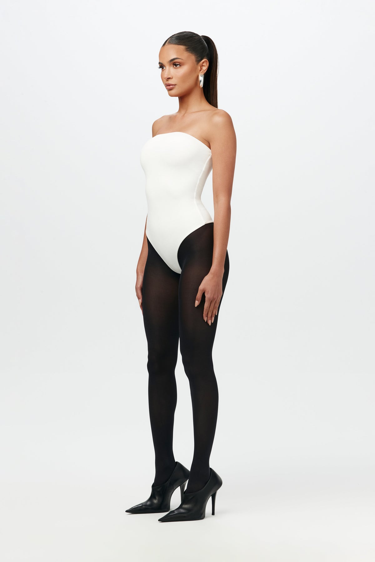 WHITE NW Sculpt Tube Bodysuit