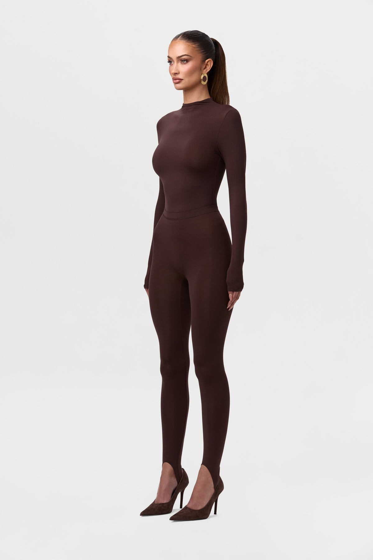 Dark Chocolate Naked Stirrup Legging Petite