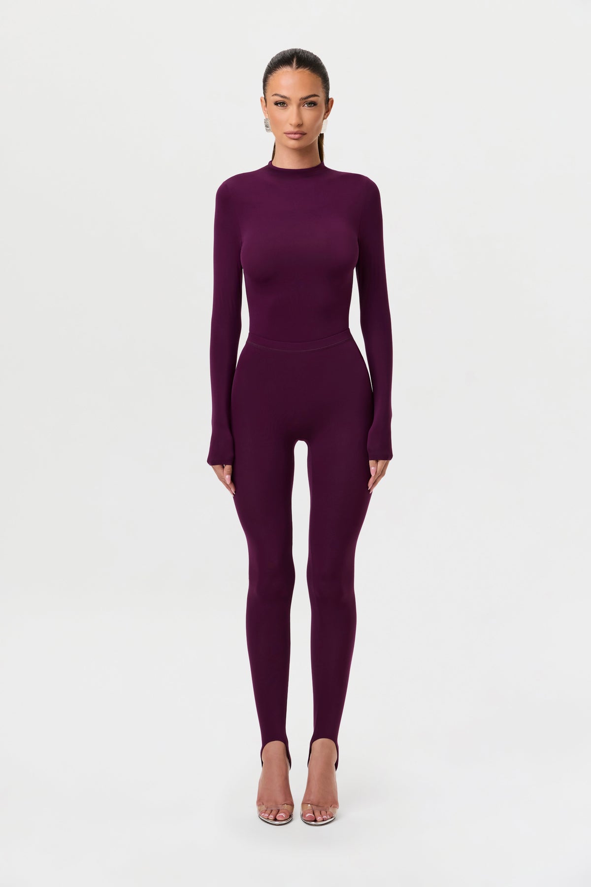 Dark Berry Naked Stirrup Legging Petite