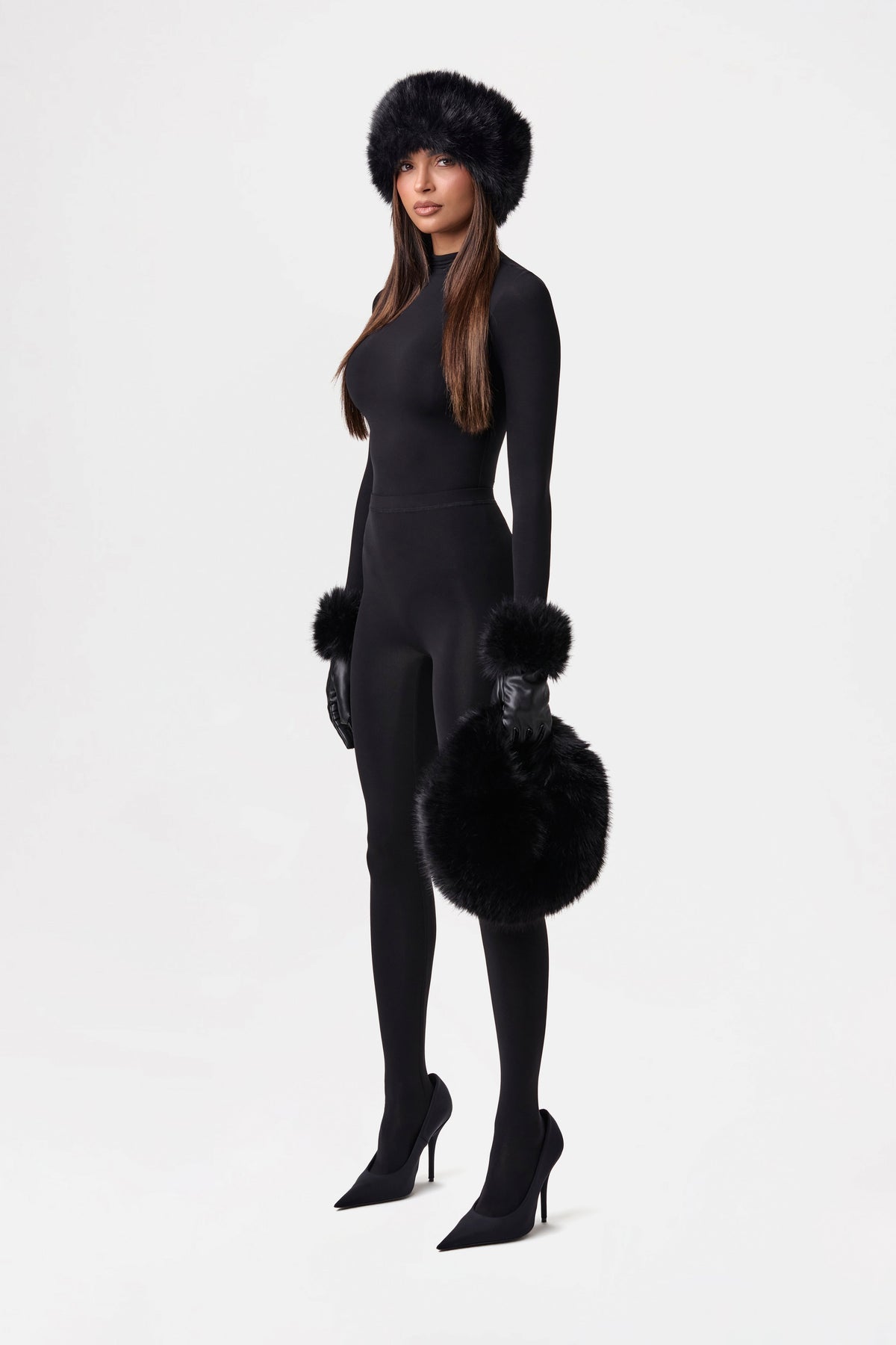 Black Naked Closed Toe Legging