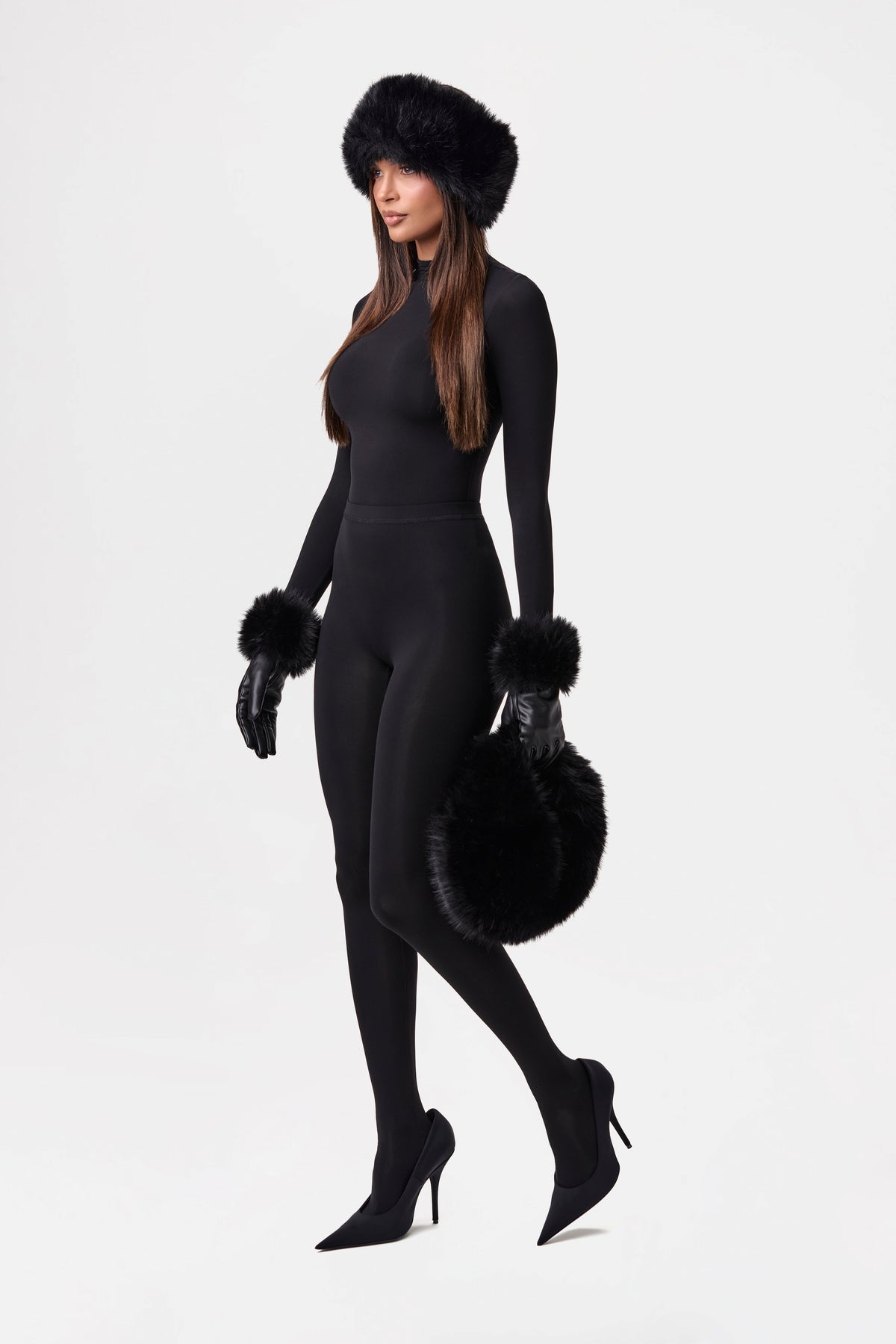 Black Naked Closed Toe Legging