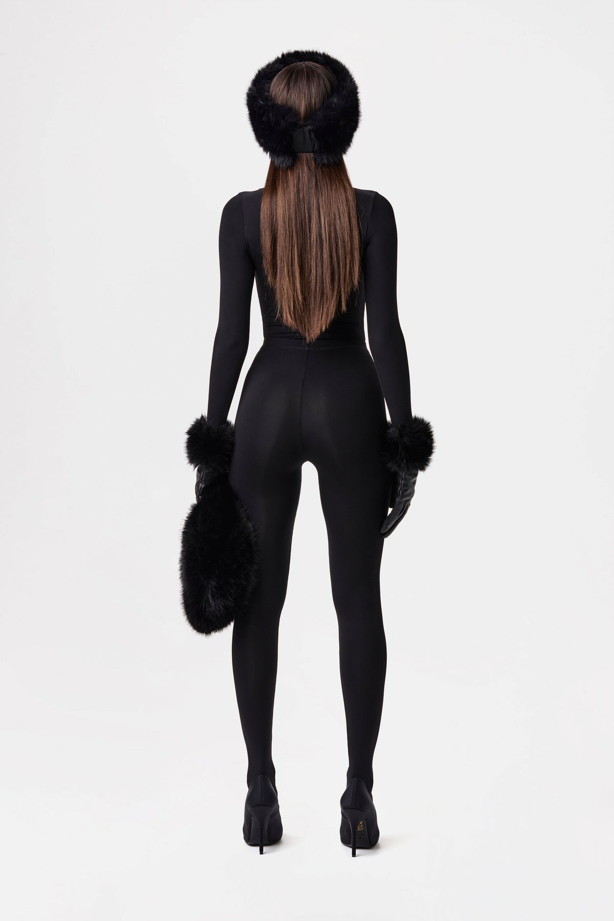 Black Naked Closed Toe Legging