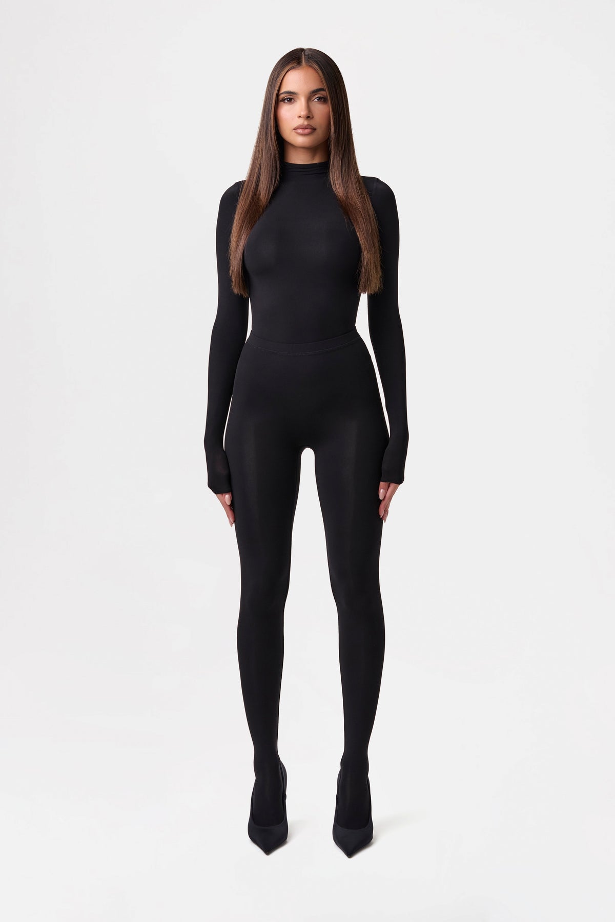 Black Naked Closed Toe Legging