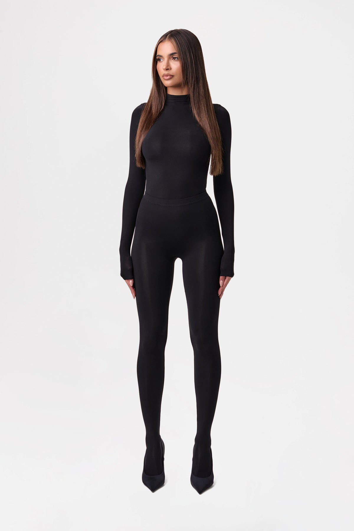 Black Naked Closed Toe Legging