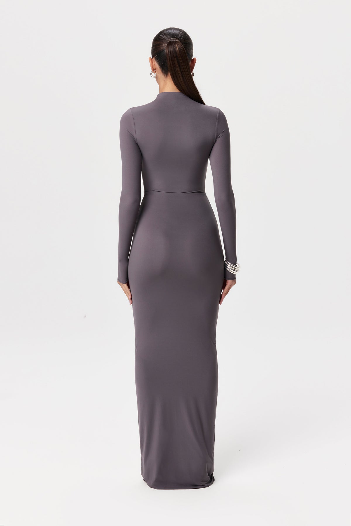Dark Berry Naked Mock Neck Bodysuit