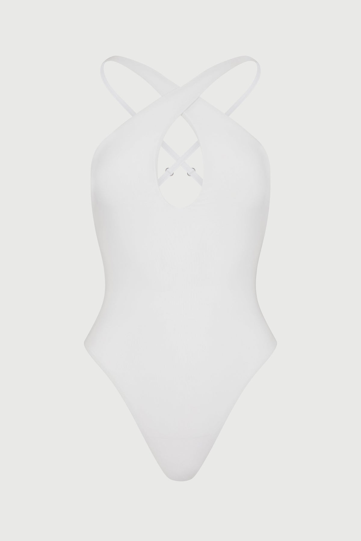 WHITE Keyhole One-Piece Swimsuit