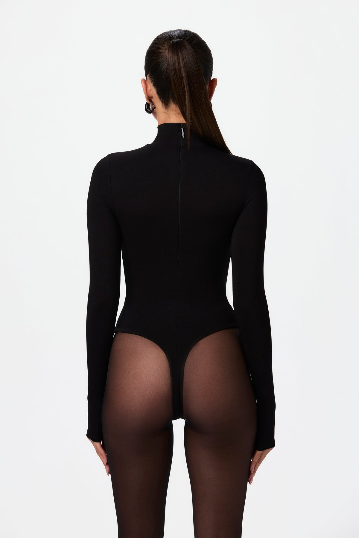 Black Butter Turtleneck Contour Bodysuit