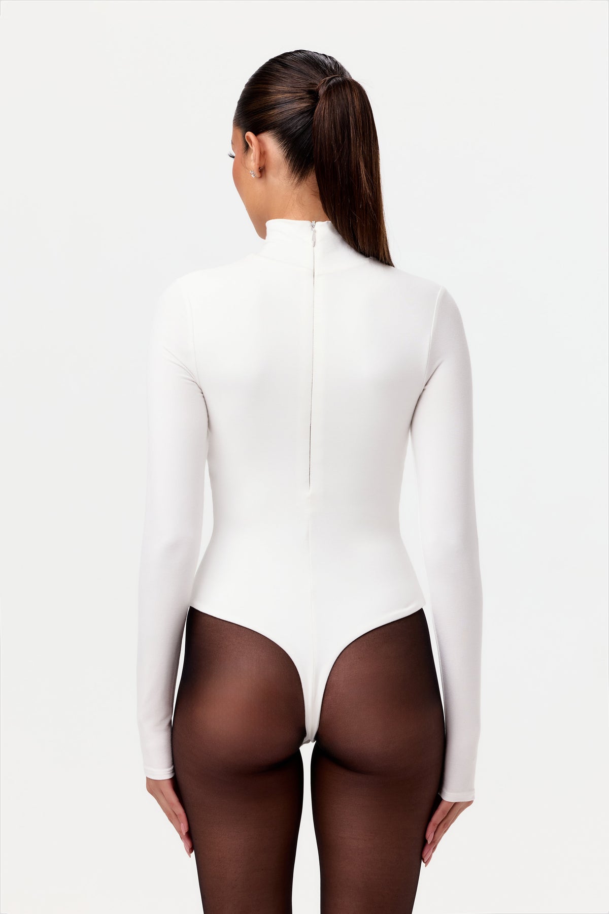 White Butter Turtleneck Contour Bodysuit