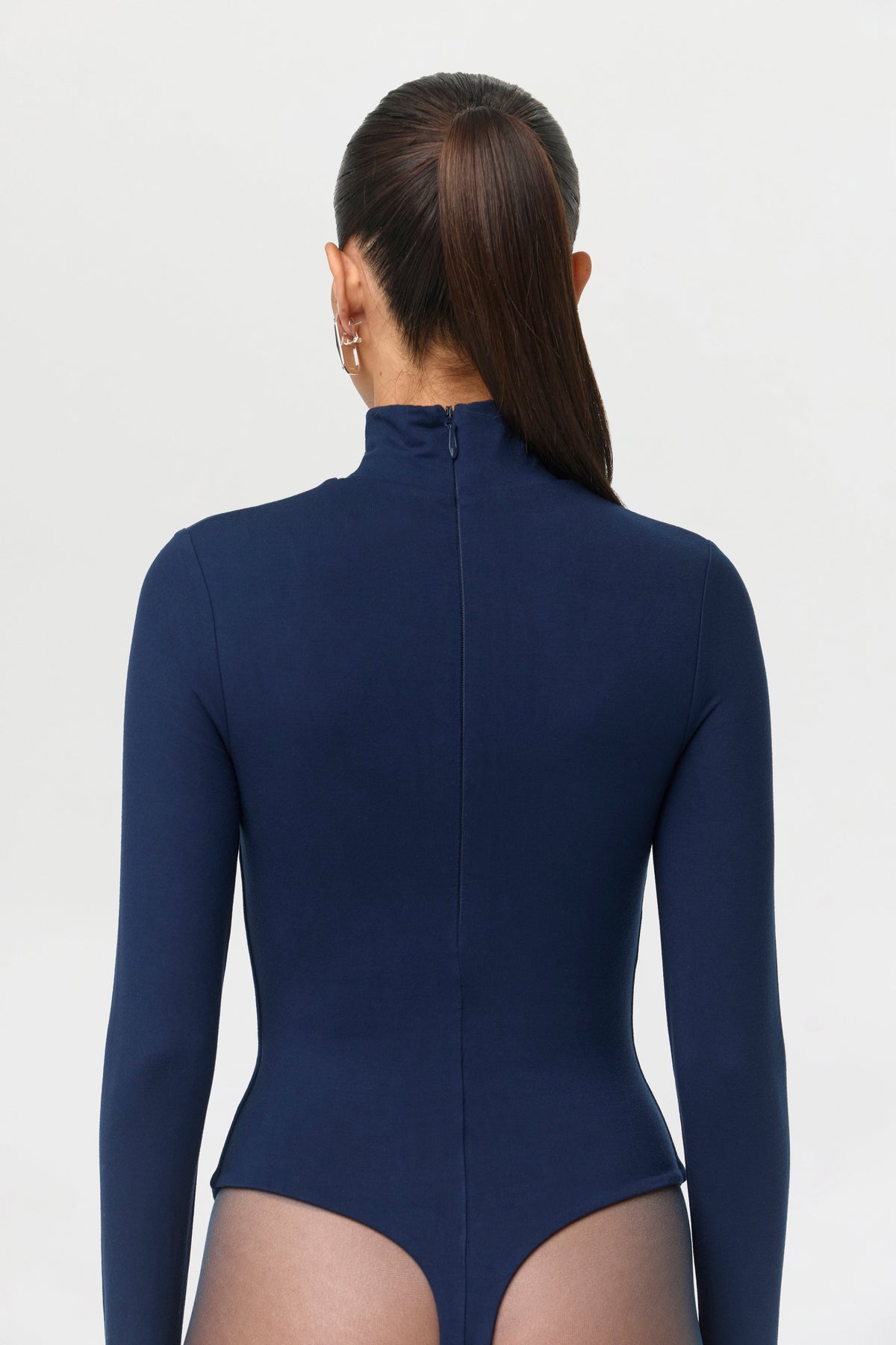 Navy Butter Turtleneck Contour Bodysuit