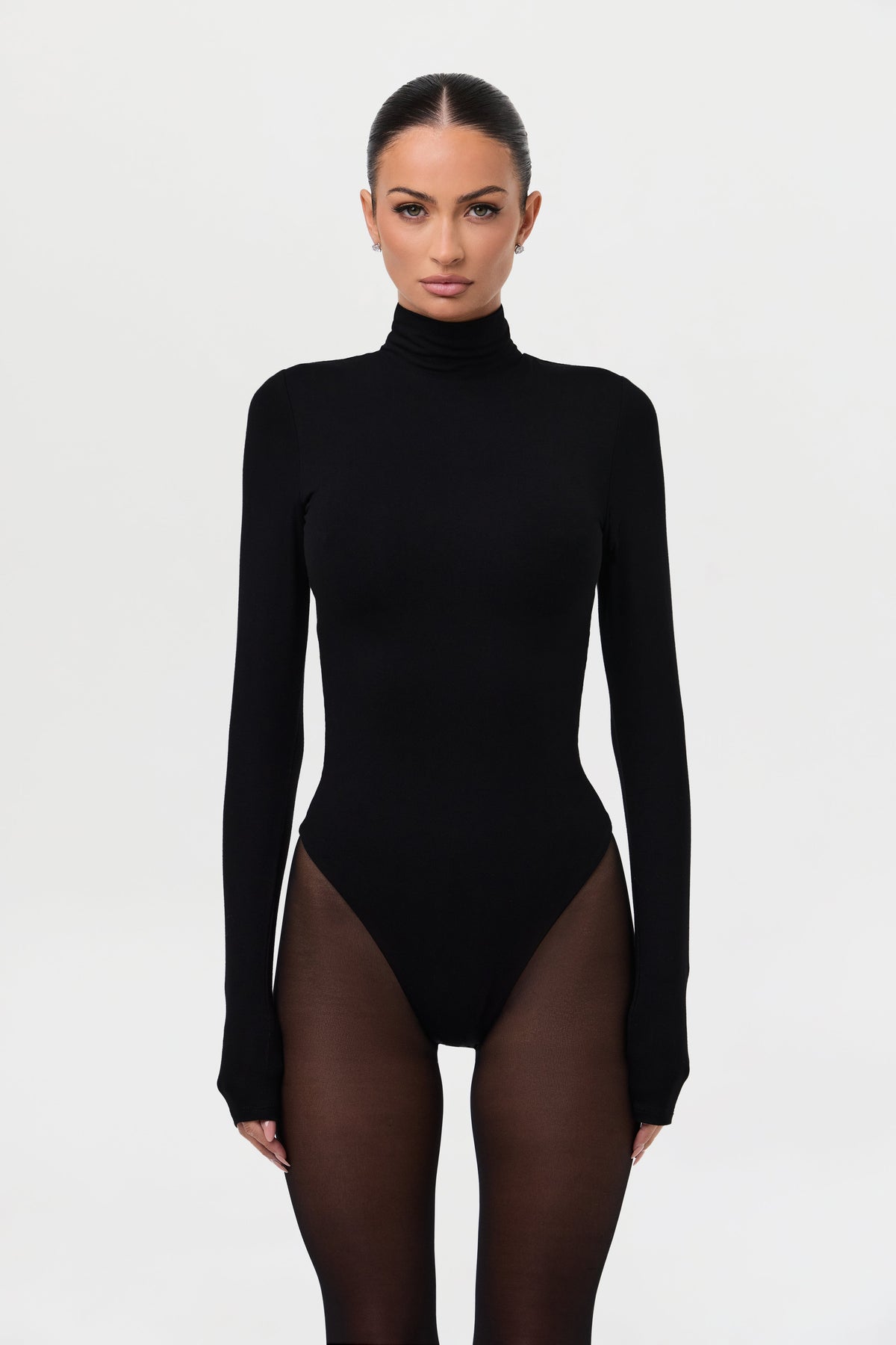Black Butter Turtleneck Contour Bodysuit