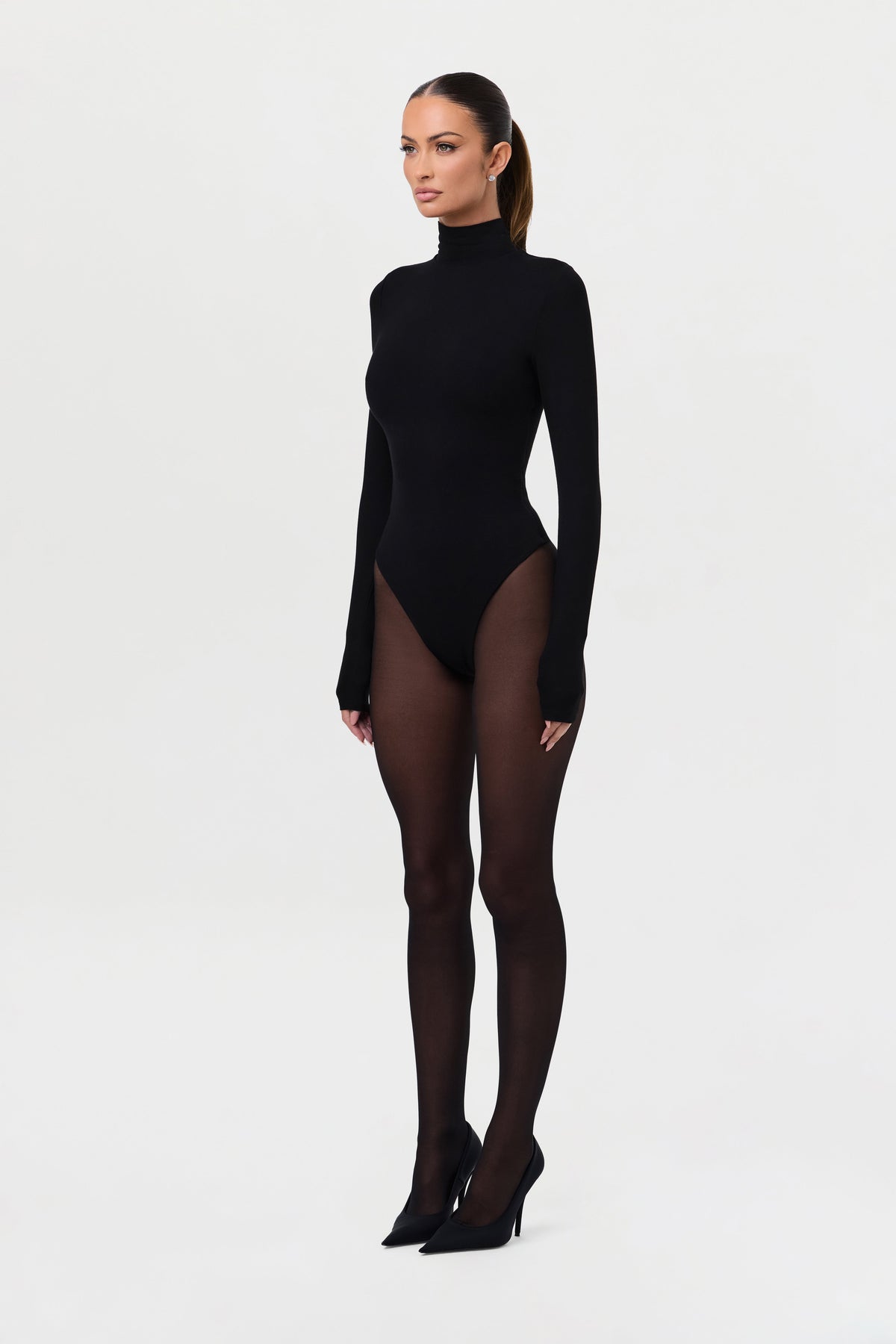 Black Butter Turtleneck Contour Bodysuit
