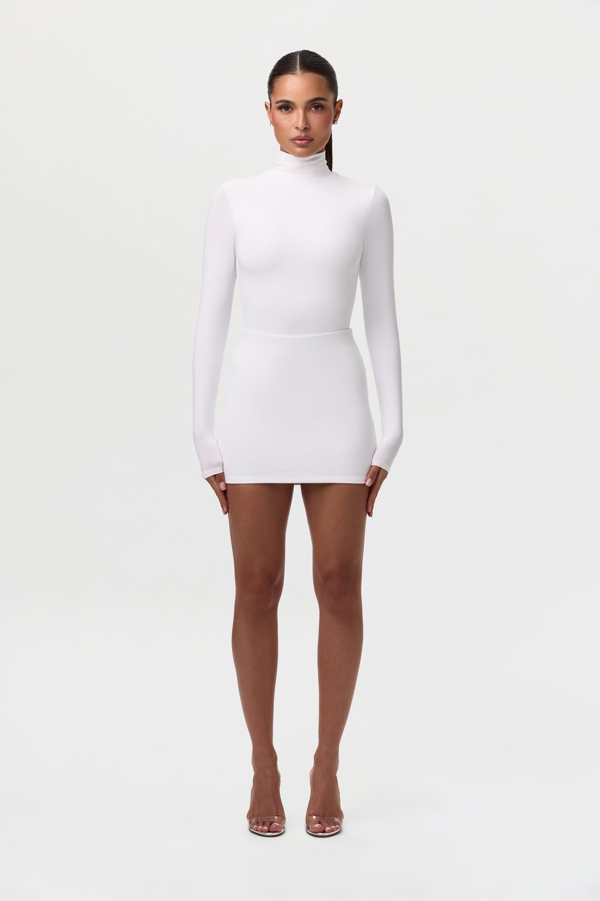 White Butter Turtleneck Contour Bodysuit