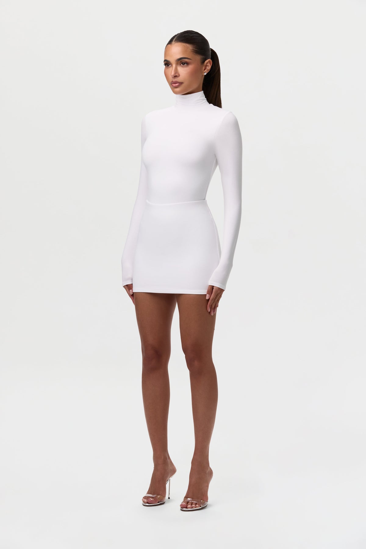 White Butter Contour Mini Skirt