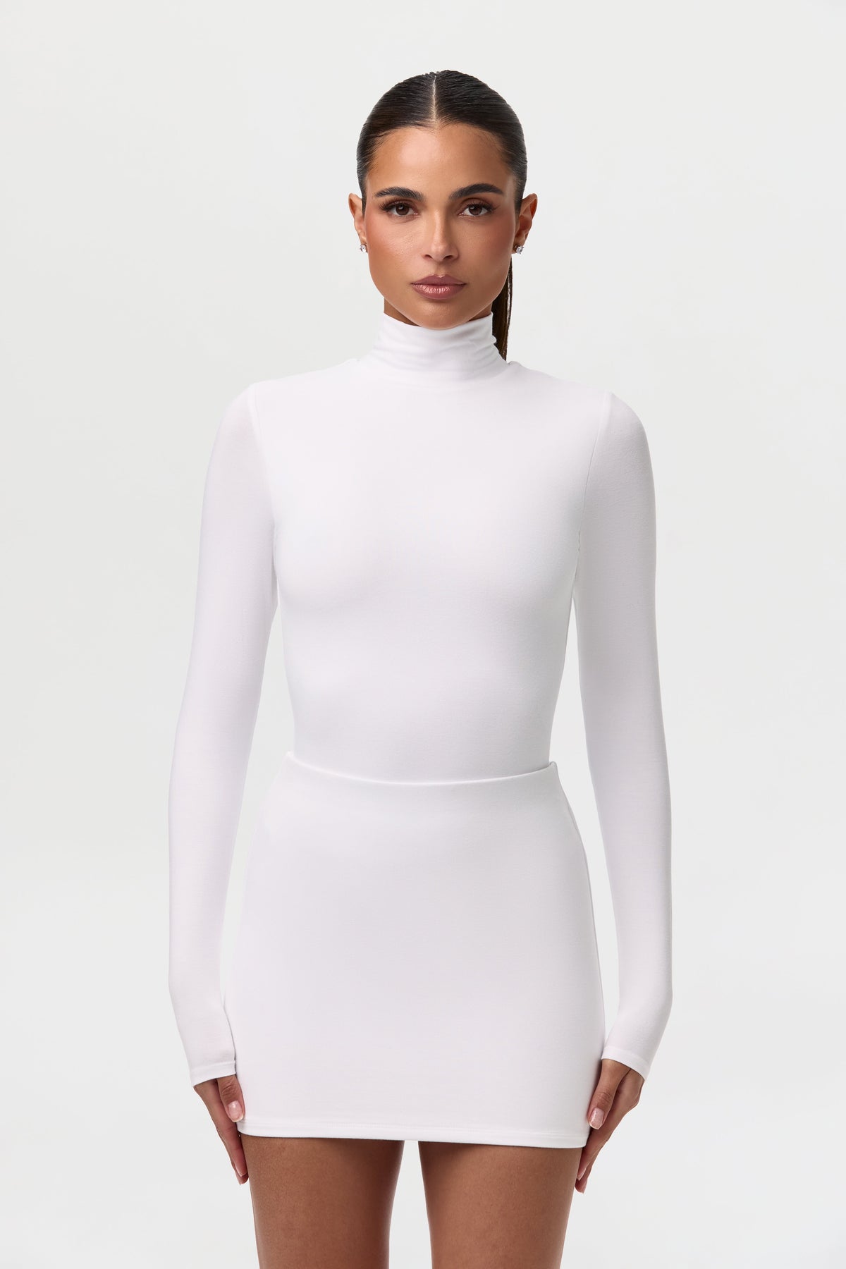 White Butter Turtleneck Contour Bodysuit