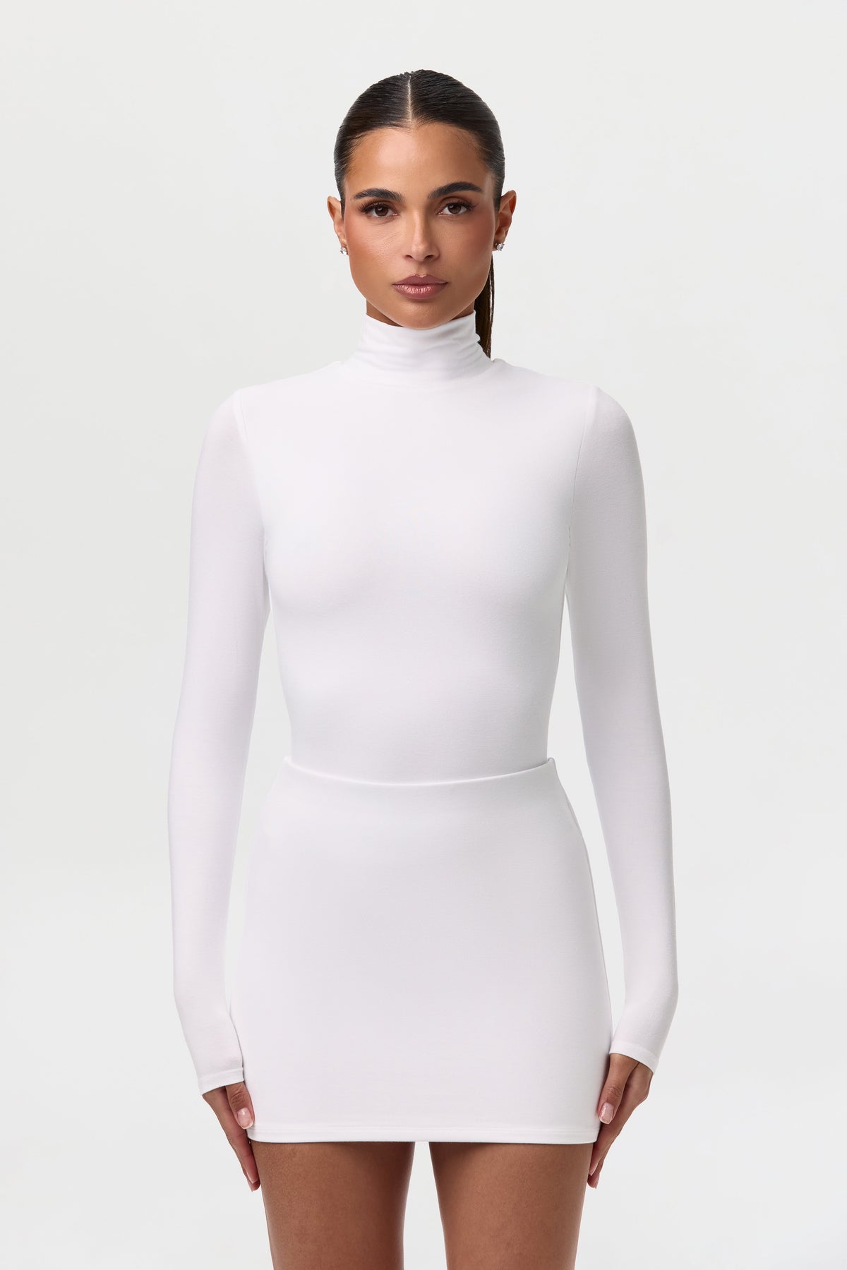 White Butter Contour Mini Skirt