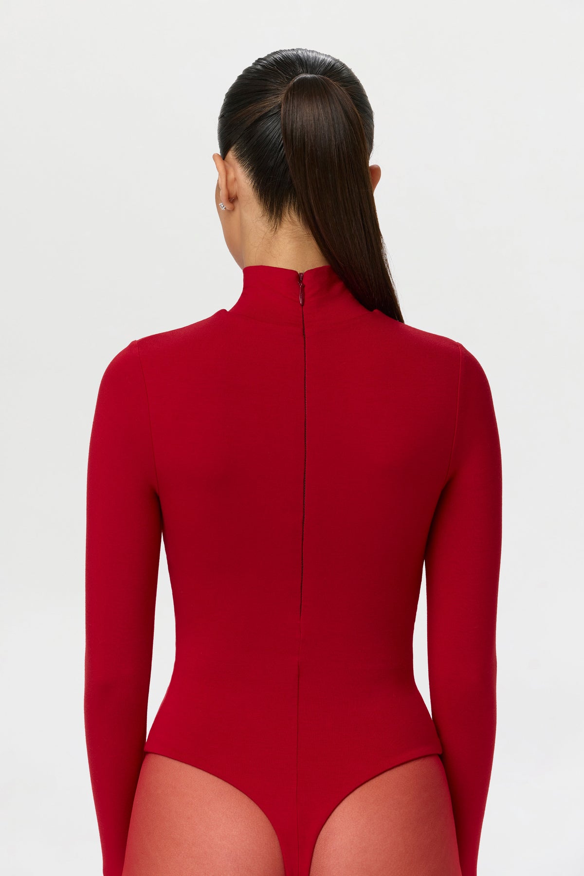 Ruby Red Butter Turtleneck Contour Bodysuit