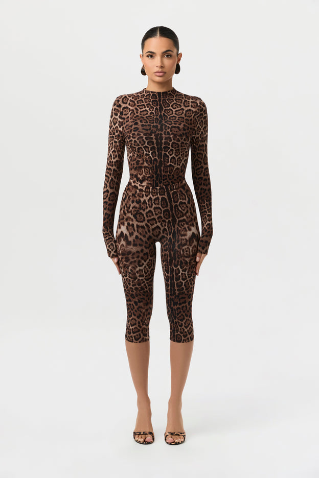 Naked Print Capri Leggings