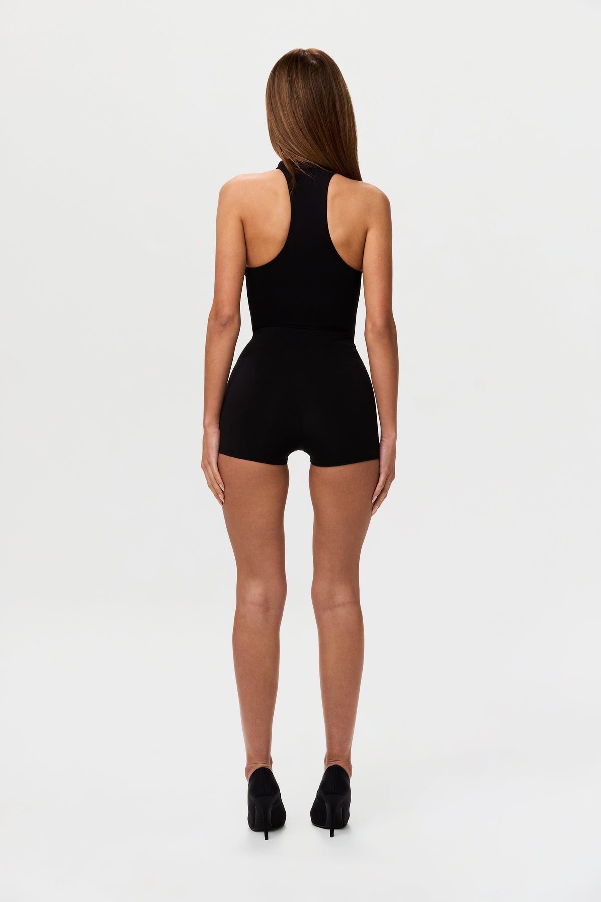 Black Naked Racerback Bodysuit